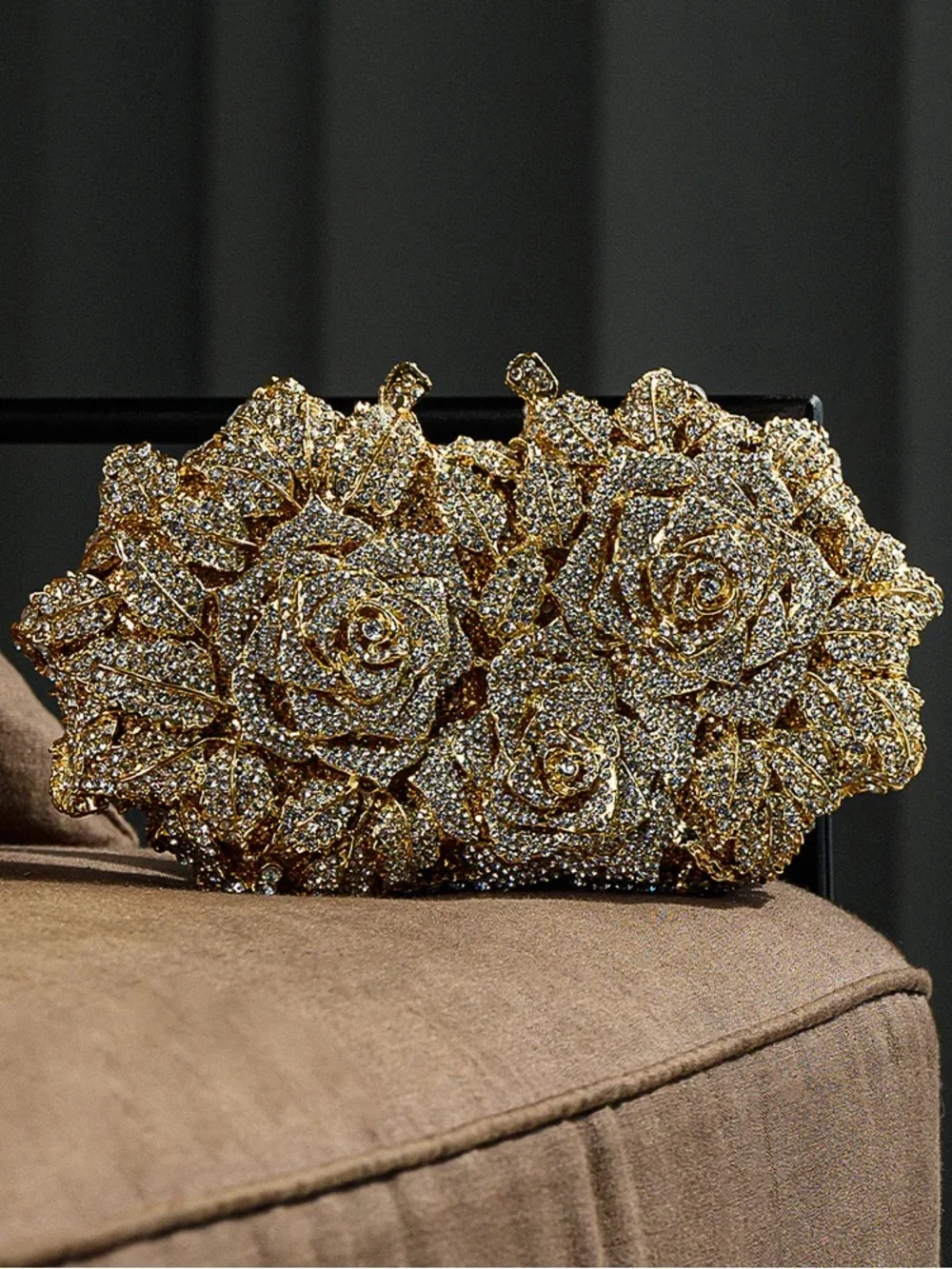 Verano Hill Cecilia Rose Clutch Bag Purse Gold